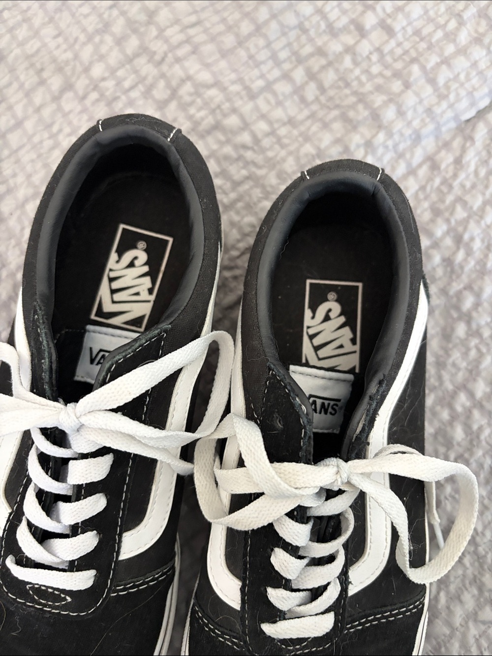 Vans Black and White Old Skool Low-Top Sneakers - Women - Picture 4 of 5